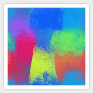 Abstract Fluoro Rolled Paint Sticker